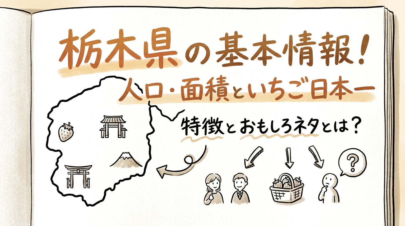 栃木県の基本情報人口面積といちご生産量日本一の特徴とおもしろネタとは？