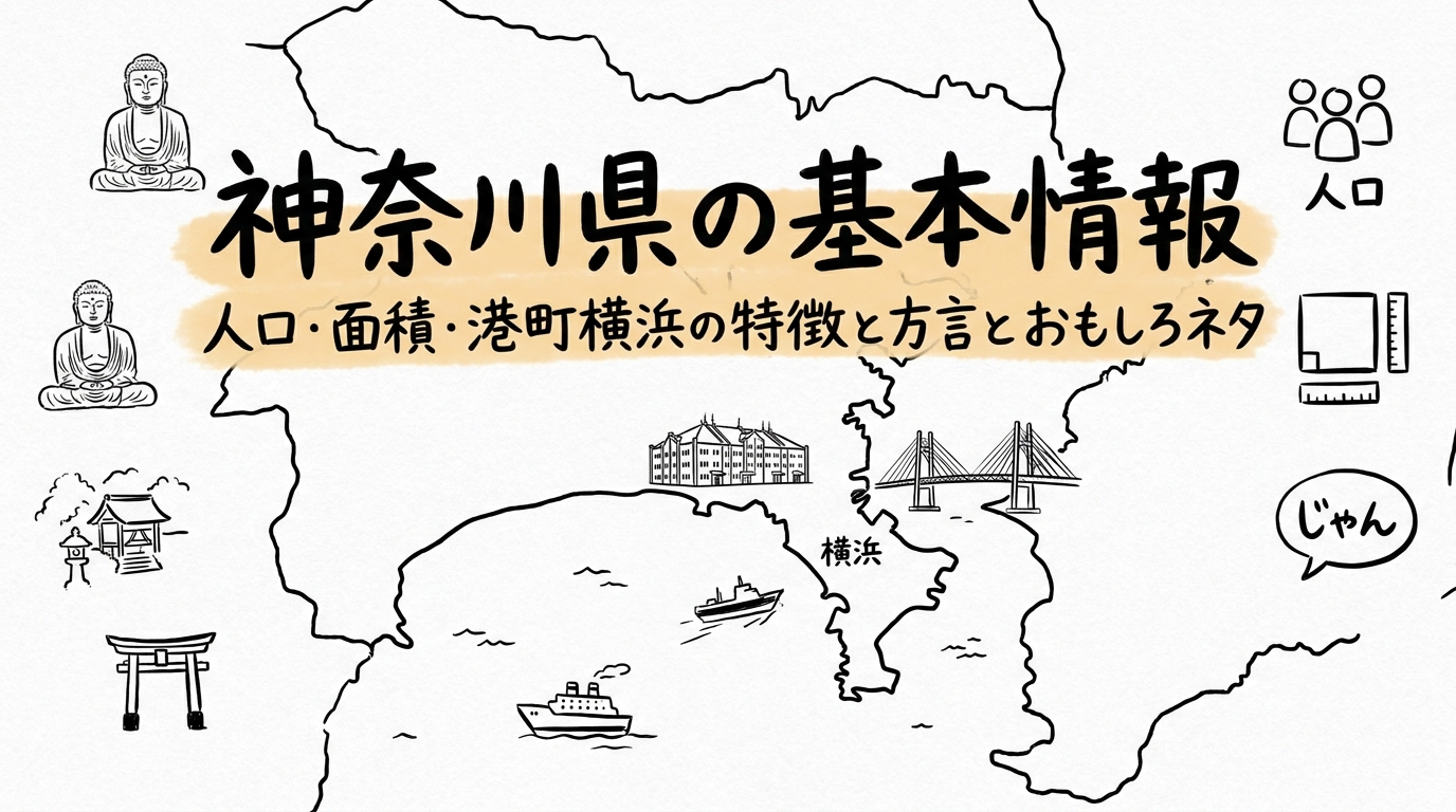 神奈川県の基本情報人口面積と港町横浜の特徴と方言とおもしろネタって何？