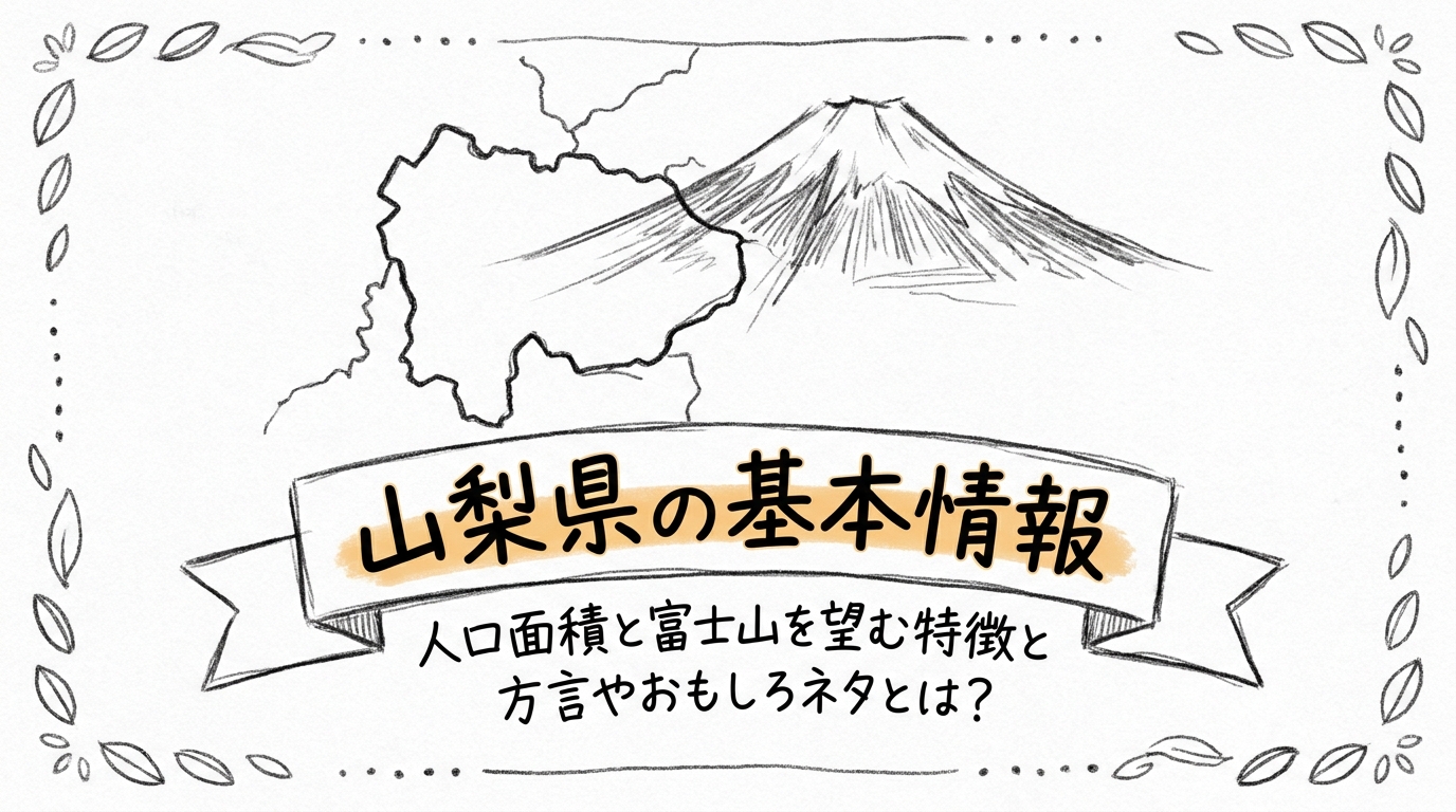 山梨県の基本情報人口面積と富士山を望む特徴と方言やおもしろネタとは？