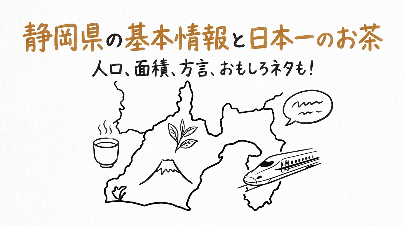 静岡県の基本情報人口面積とお茶生産量日本一の特徴と方言やおもしろネタとは？