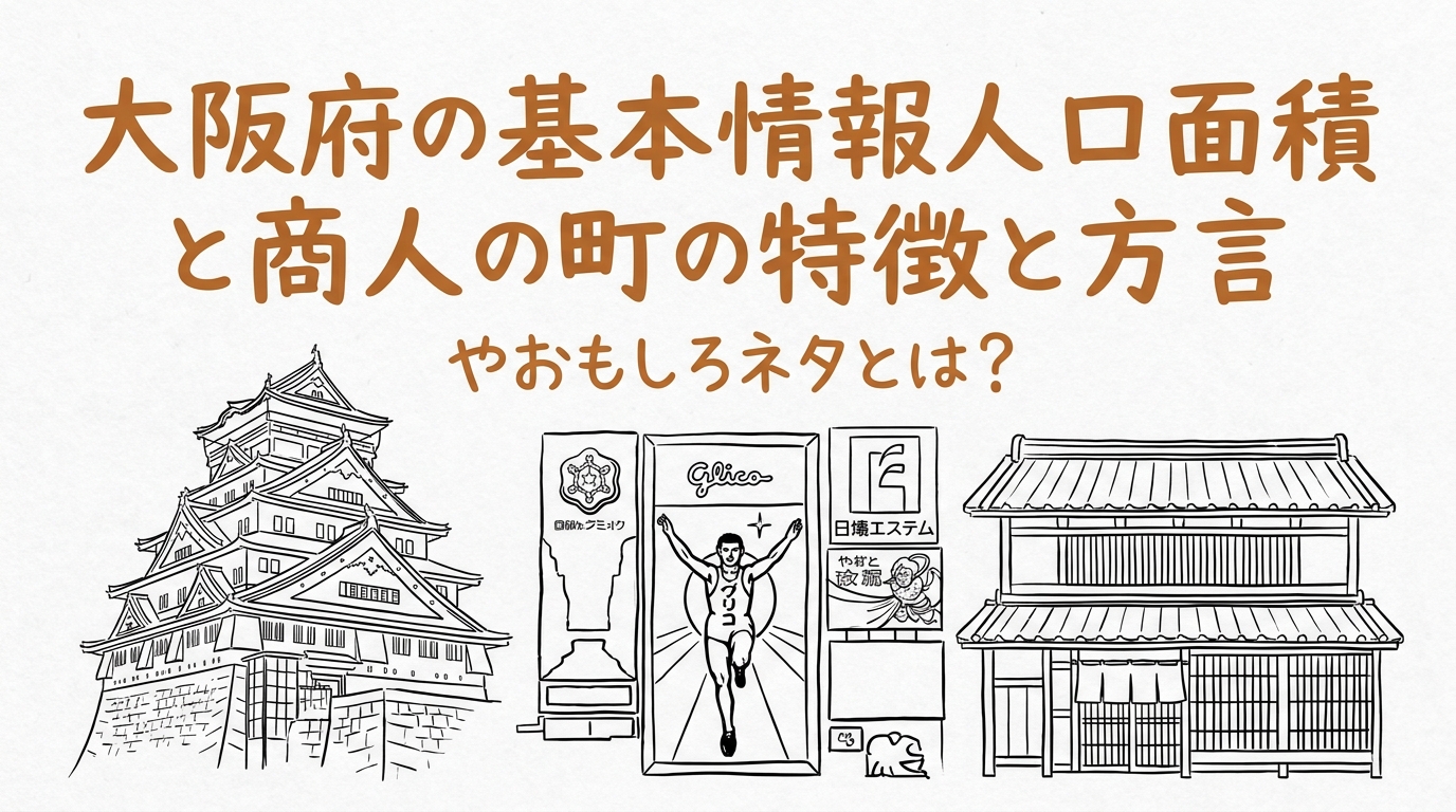 大阪府の基本情報人口面積と商人の町の特徴と方言やおもしろネタとは？