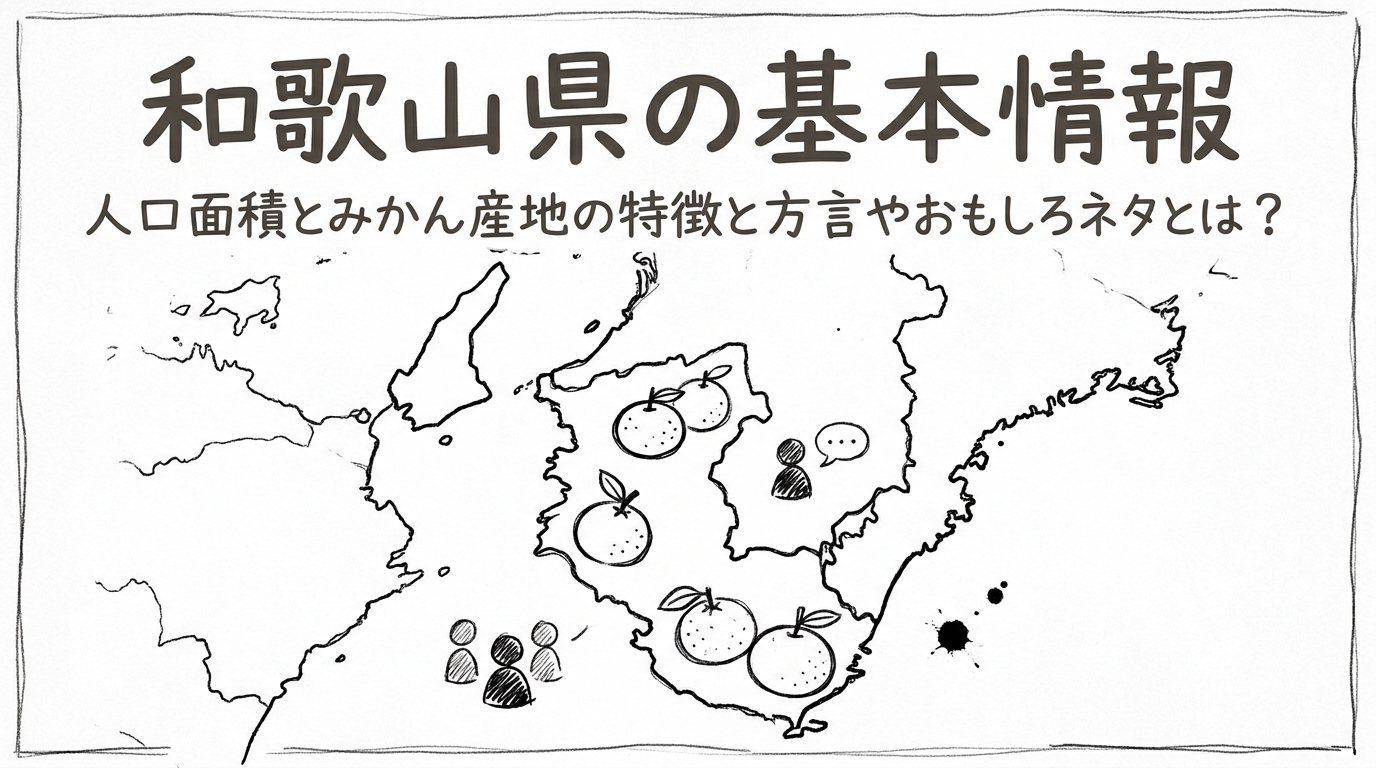 和歌山県の基本情報人口面積とみかん産地の特徴と方言やおもしろネタとは?