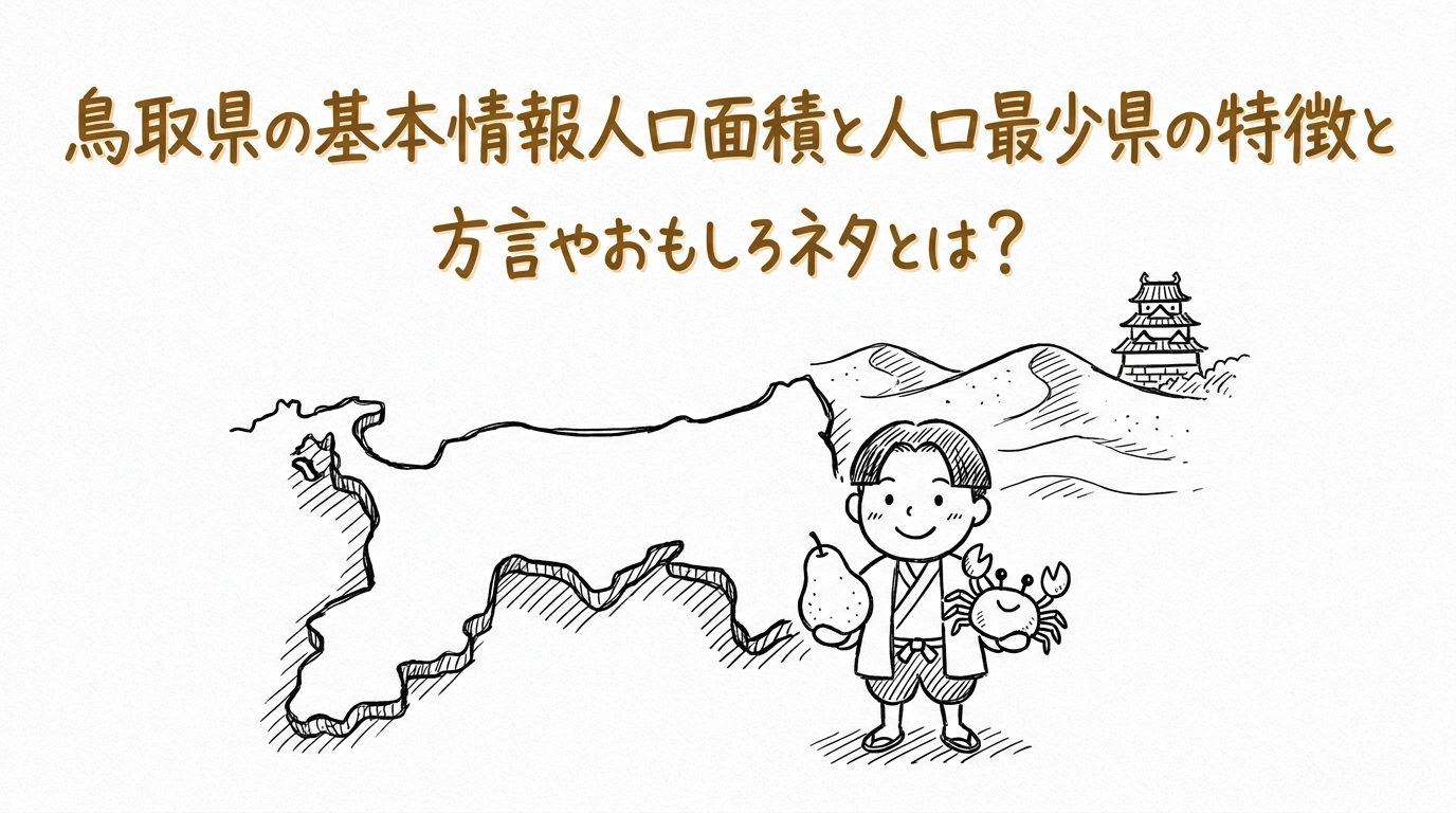 鳥取県の基本情報人口面積と人口最少県の特徴と方言やおもしろネタとは？